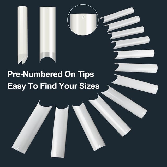 Detalle de Adonafy Nail Tips für Gelnägel Extra Lang