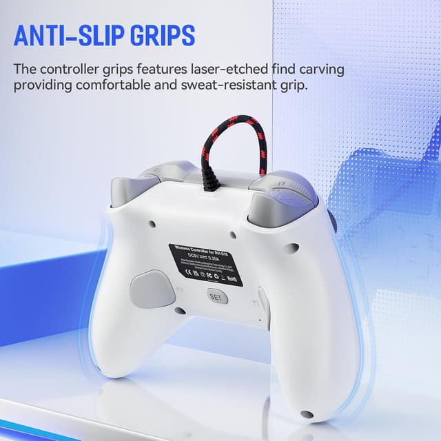 Detalle 2 de Dinosoo 10ft Wired Controller for PS5 (Turbo Macro Back Button + 3.5mm Headphone Jack)