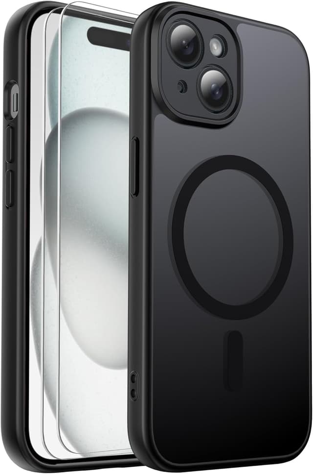 Detalle de Ezanmull iPhone 15 case MagSafe, 2x screen protectors