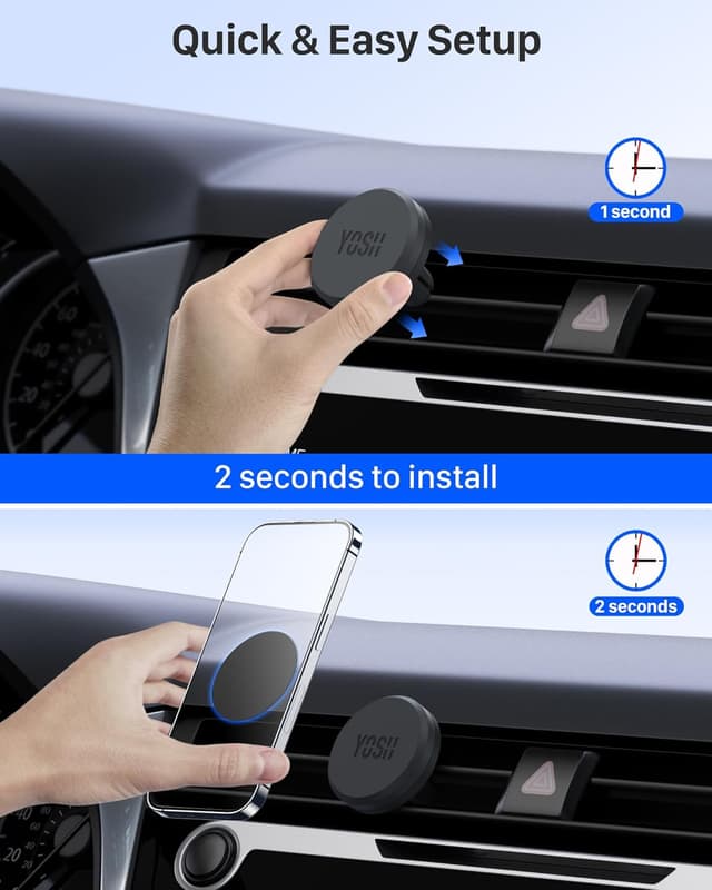 Thumbnail 4 de YOSH Magnetic Car Phone Holder for Air Vents