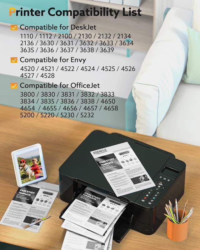 Detalle 2 de KEENKLE 302 XL Druckerpatronen Multipack (2er Schwarz) kompatibel für HP 302 XL