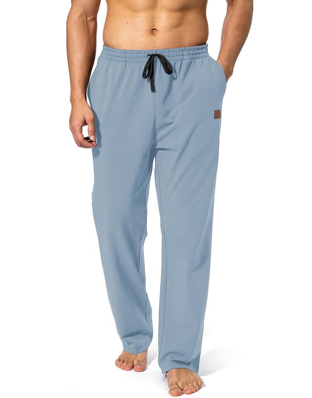 Detalle 2 de HMIYA Jogginghose für Herren aus Baumwolle mit Taschen und Kordelzug