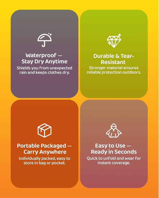 Thumbnail 6 de Kids rain poncho pack, 6 to 24