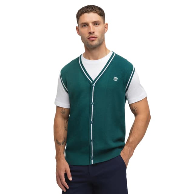 Imagen de Siroko Carnoustie Teal chaleco golf punto algodón en OfertitasTOP