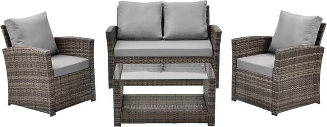 Detalle de Rattan Roma 4 Seater patio sofa set