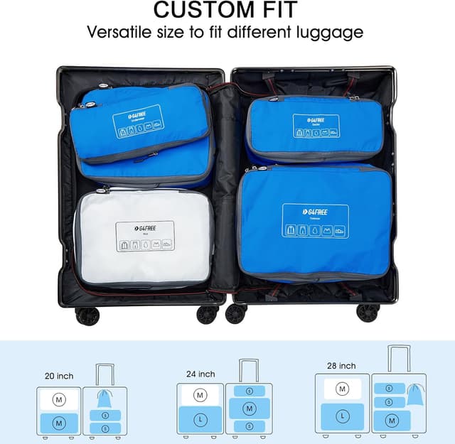 Thumbnail 3 de G4Free Organiseurs de voyage 6 pièces