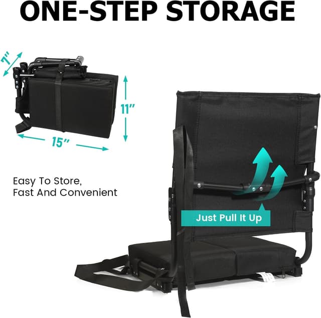 Thumbnail 6 de behairity Portable Stadium Seat with High Back