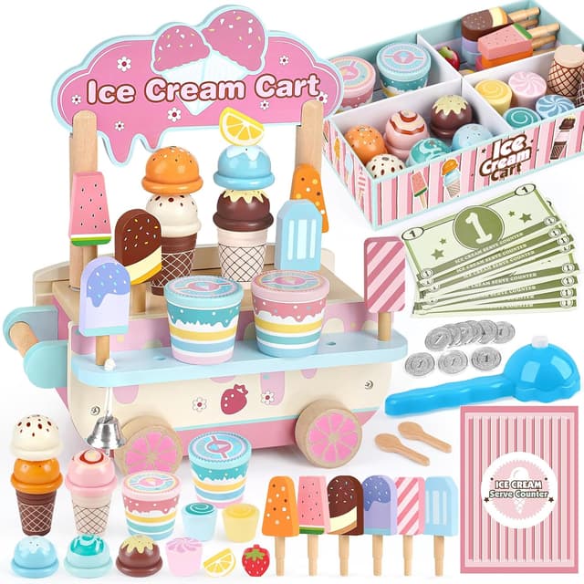 Imagen de Dreamon Wooden Ice Cream Set 48 pcs 🍨 en OfertitasTOP