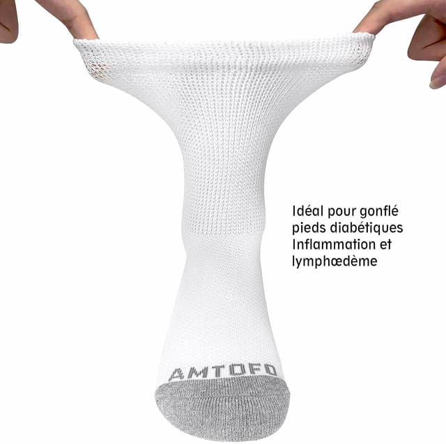 Detalle 2 de LOFIR chaussettes diabétiques coton 4 paires