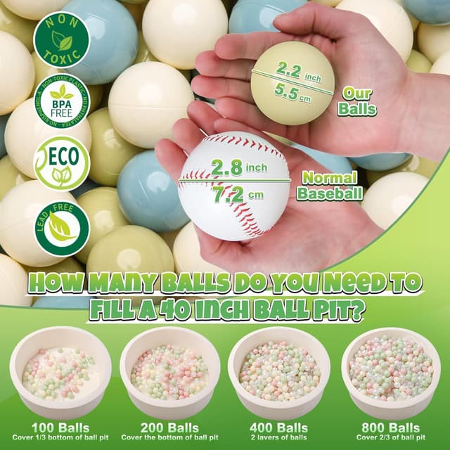 Detalle de GOGOSO Ball Pit Balls 2.15-inch, 100pcs