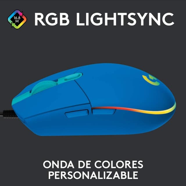 Detalle 2 de Logitech G203 Lightsync 2nd Gen 8000 DPI