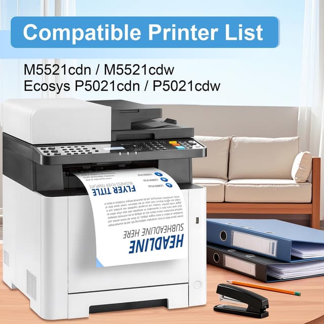 Detalle de Lot de 4 cartouches de toner TK5230 compatibles Kyocera (Noir, Cyan, Jaune, Magenta)