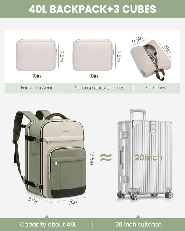 Detalle de LOVEVOOK 40L Travel Backpack