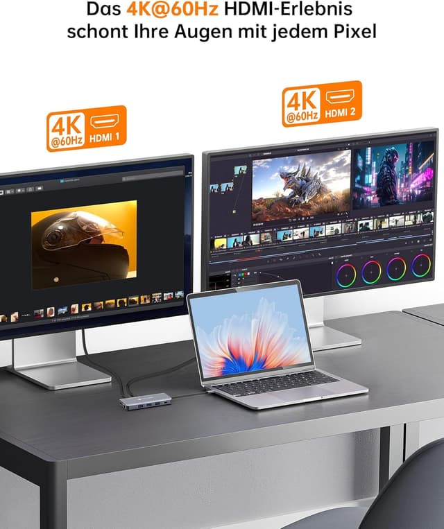 Thumbnail 3 de NOVOO Docking Station 4K Triple Display USB-C