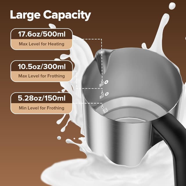 Detalle 2 de Milk Frother and Steamer 900ML