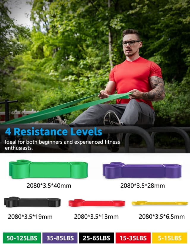 Thumbnail 1 de Vexloria Resistance Bands 5-level set 🏋️♀