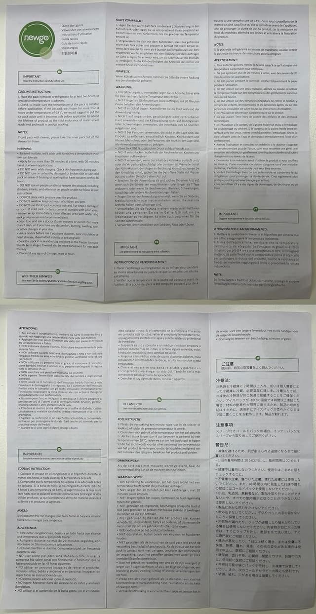 Thumbnail 6 de NEWGO Knie Kühlbandag Kühlbandage Knie 2 Std