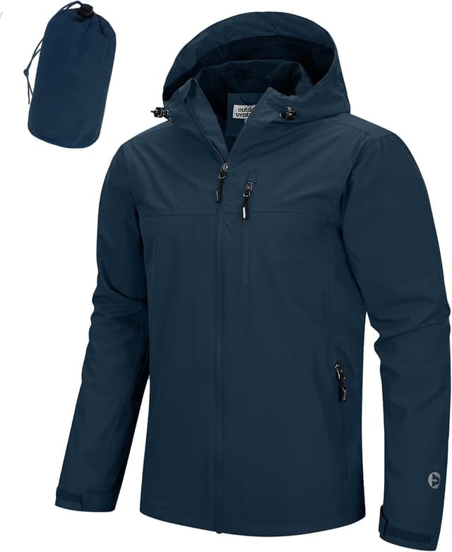 Detalle de Wasserdichte Herren Regenjacke mit 10.000 mm