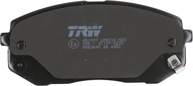 Detalle 2 de TRW GDB3642 — Kit de 4 plaquettes de frein avec avisateur d’usure pour essieu avant (Hyundai Tucson 2015-2023)