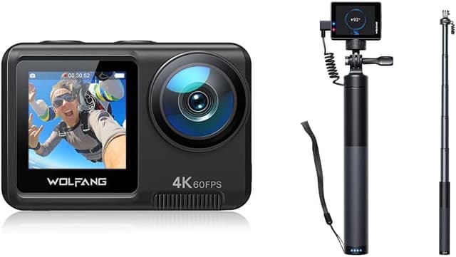 Detalle de WOLFANG GA420 4K60FPS Cámara deportiva