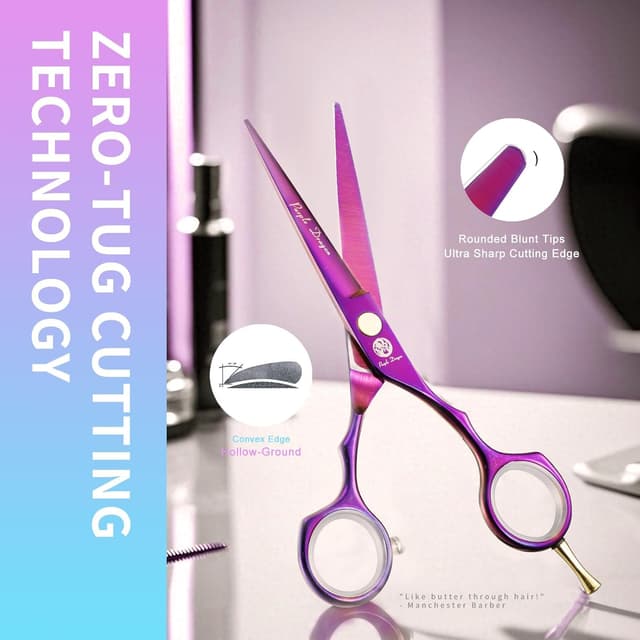 Thumbnail 3 de Tijeras de peluquería 5,5 pulgadas púrpura
