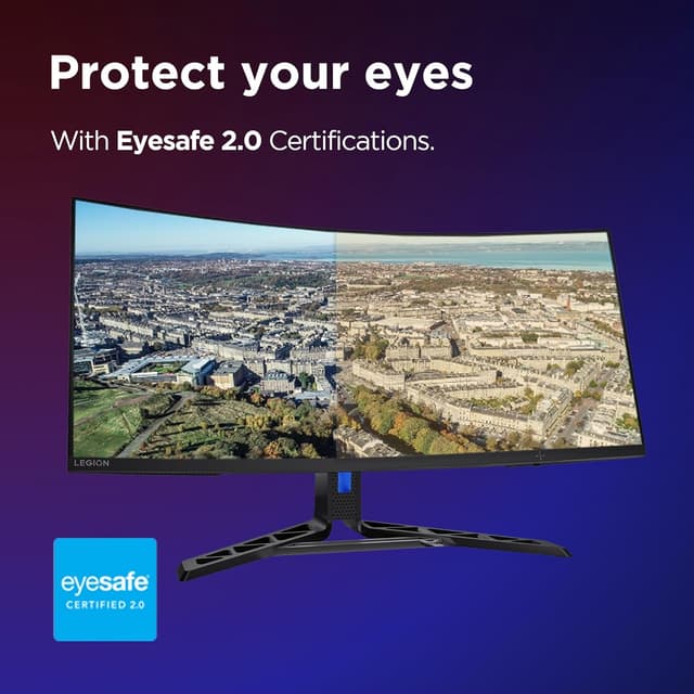 Detalle 2 de Lenovo R34w-30 34" curved WQHD gaming monitor (180Hz, FreeSync Premium)