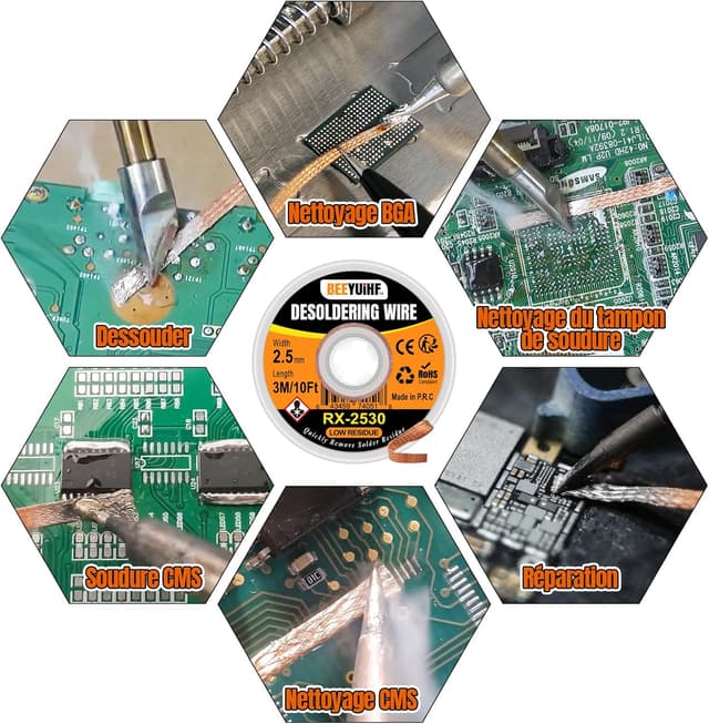 Thumbnail 4 de BEEYUIHF Tresses à Dessouder tresse à dessouder 3M 2,5mm