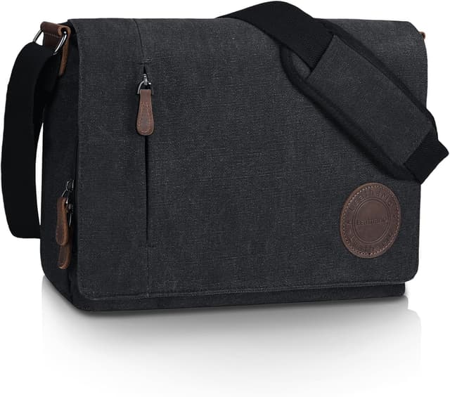 Detalle de Leathario Umhängetasche 14 Zoll