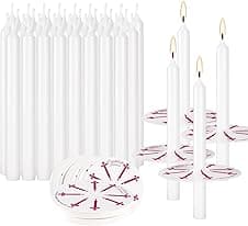 Detalle de 100 White Taper Candles 5-Inch — Handheld Church Candles 🕯