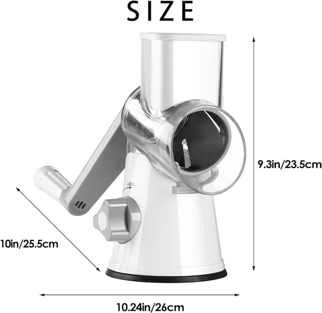 Thumbnail 6 de Ourokhome Rotary Cheese Grater 3 blades 🧀