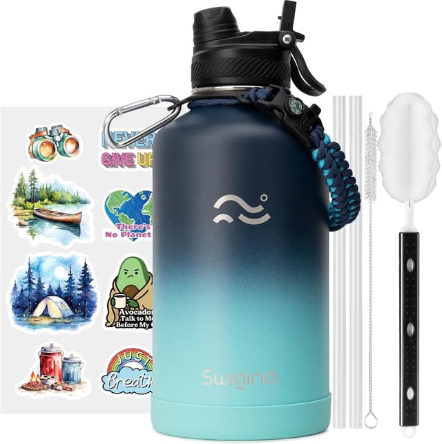 Imagen de Swigina 64 oz Insulated Water Bottle 48hrs Cold en OfertitasTOP