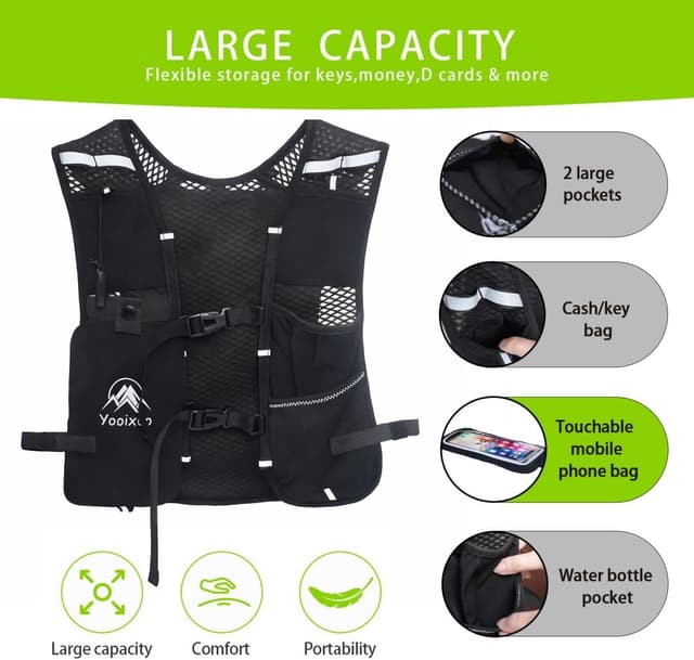 Detalle 2 de Running Vest for Women Men 10L hydration pack 🏃♀