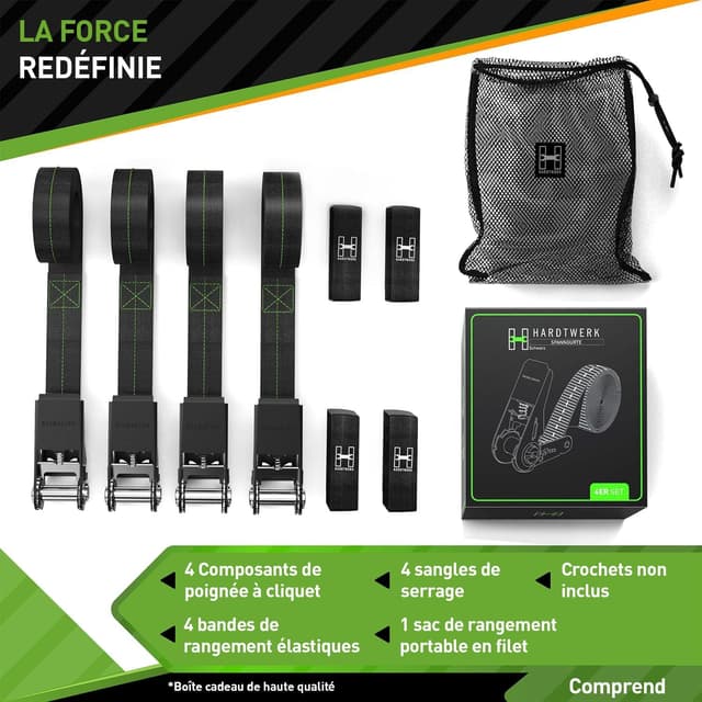 Thumbnail 4 de HARDTWERK Sangles d’arrimage à cliquet 6 m