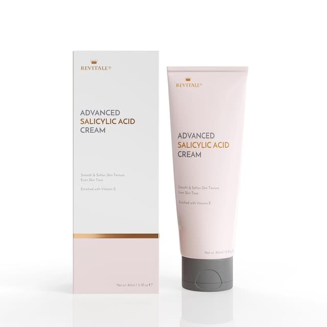 Detalle de Revitale Advanced Salicylic Acid Cream für Gesicht & Körper (80 g) – gegen raue, holprige und zu Unreinheiten neigende Haut