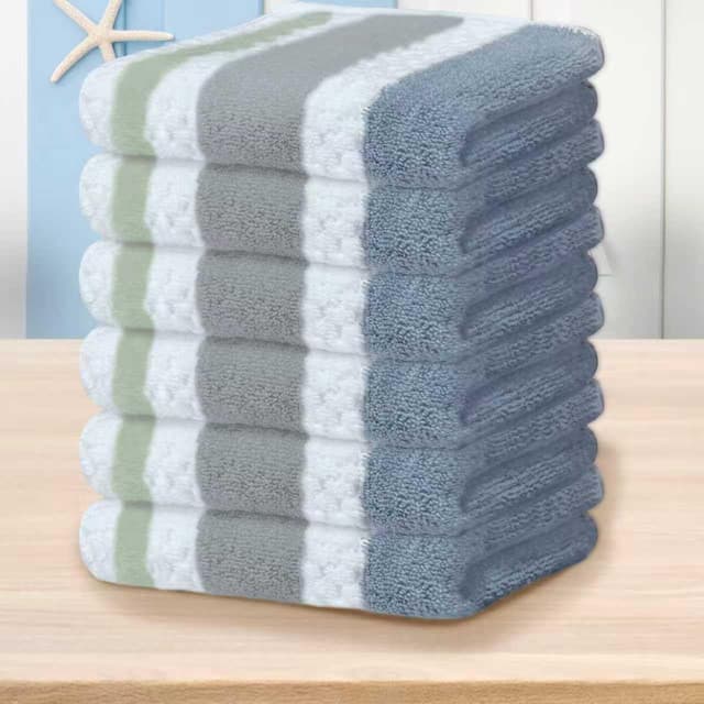Detalle de Waffle washcloths 6 pack, 13x13 in cotton