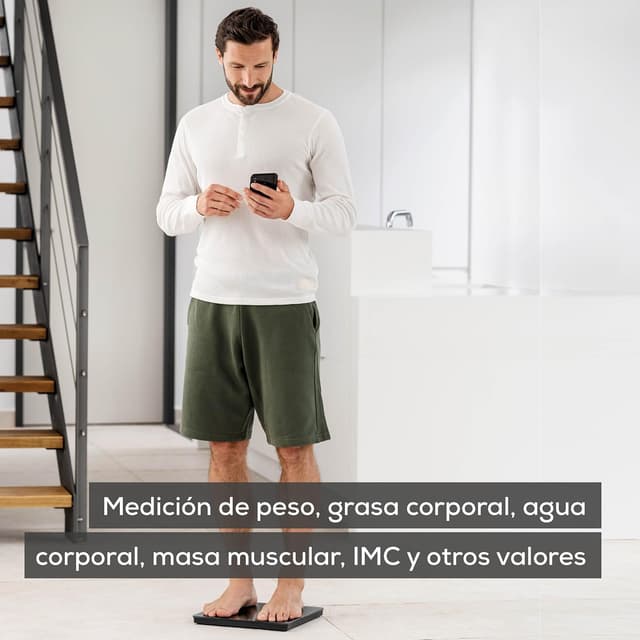 Detalle 2 de Beurer BF 500 Super Black Edition 🩺 Báscula inteligente con Bluetooth