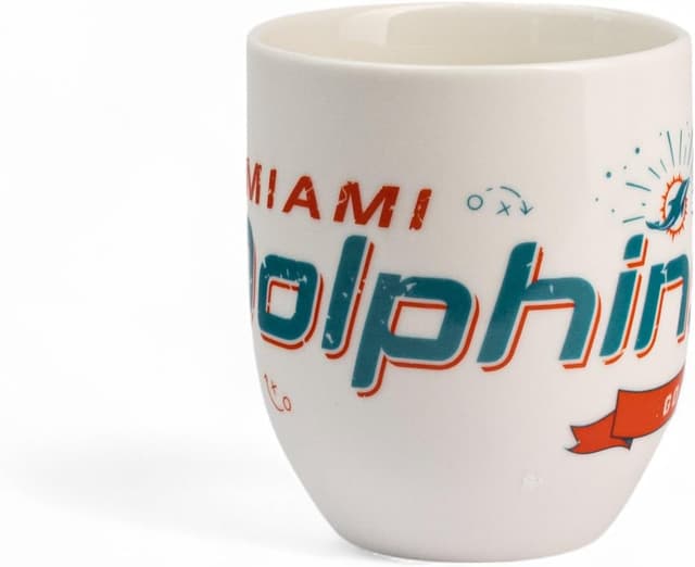 Detalle de The Memory Company Officially Licensed NFL Miami Dolphins 18oz Cheer Mug