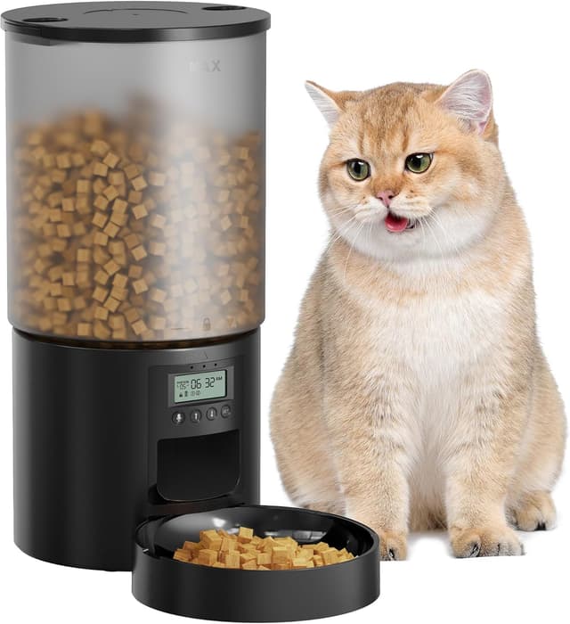 Detalle de POOEKEN Automatic Cat Feeder 6L timer