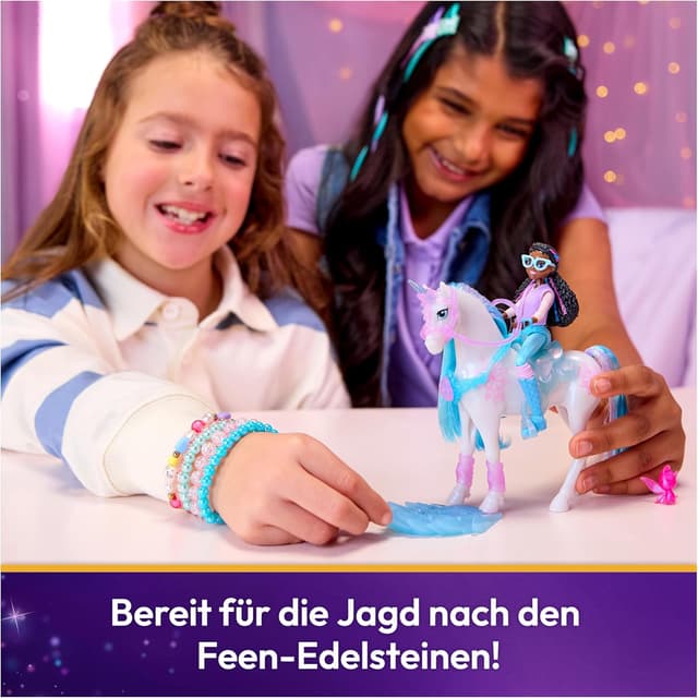 Detalle 2 de Unicorn Academy Glacier’s Gemstone-Abenteuer mit Layla – Originalfigurenset im EIS-Magie-Design, ca. 12,7 cm mit 13 Zubehörteilen