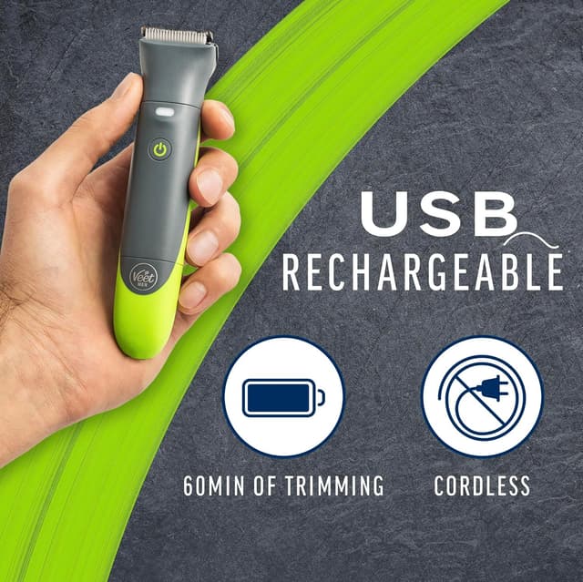 Thumbnail 6 de Veet Total Pro Precision Intimate Trimmer for Men – cordless, waterproof wet & dry grooming