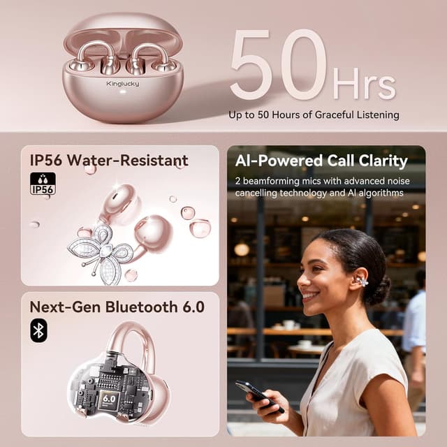 Thumbnail 5 de Kinglucky ClipFree Open-Ear Headphones 50H