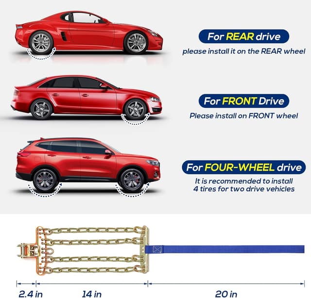 Thumbnail 6 de Universal Snow Tire Chains for 195–265 Width