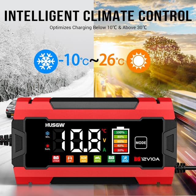 Thumbnail 5 de 10A Autobatterie Ladegerät 12V LiFePO4