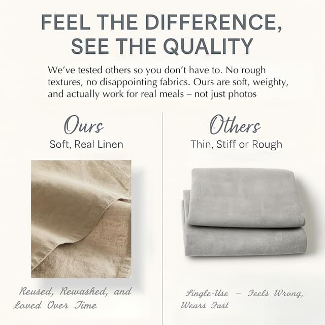 Thumbnail 4 de NCEDN Linen Napkins 45cm Set of 6