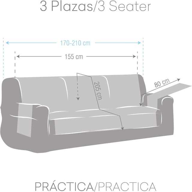 Detalle 2 de Eysa Magnus funda de sofá reversible 3 plazas