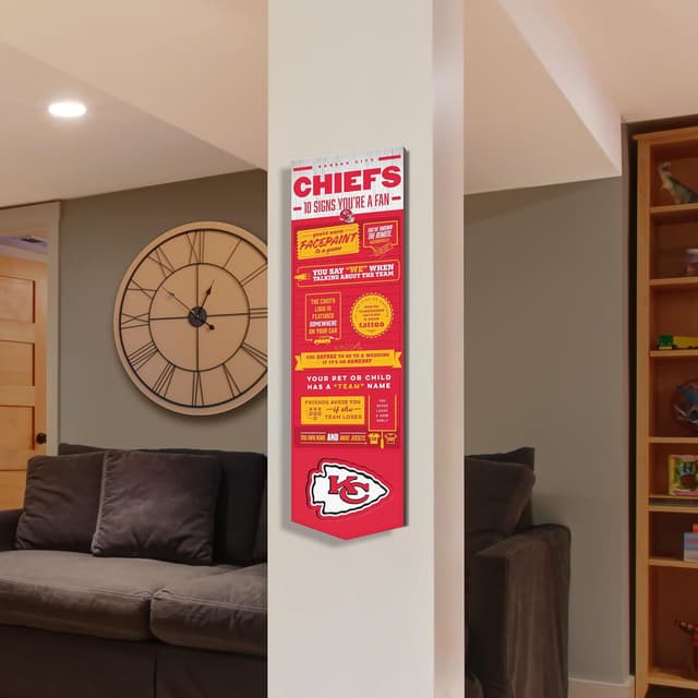 Detalle 2 de YouTheFan Officially Licensed NFL 6x19 Top 10 Signs Banner (3D wall decor)