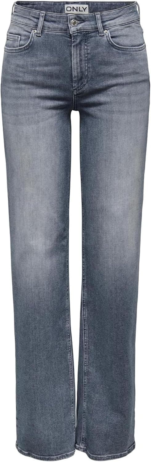 Detalle de ONLY Female Straight-Fit Jeans ONLBLUSH mit mittlerer Taille – gerade geschnitten