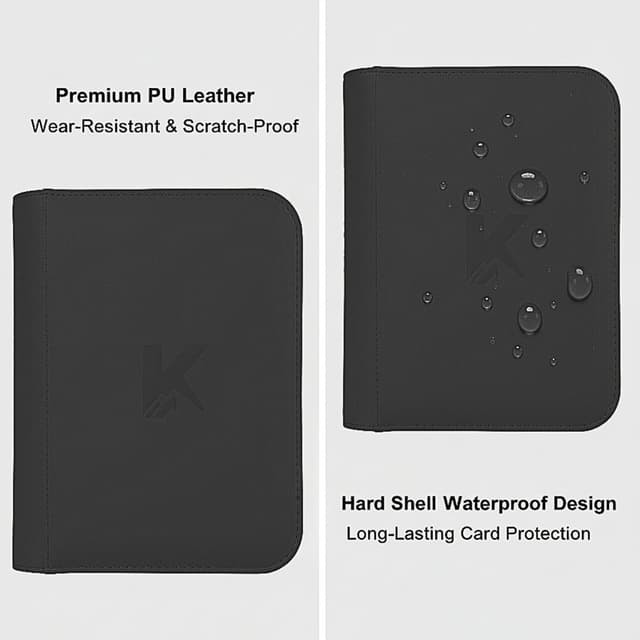 Detalle de KUOOKING 336 Card Binder (4-Pocket Zipper Binder) for MTG, TCG & Sports Cards