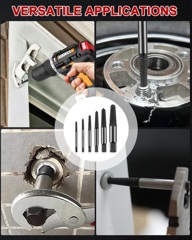 Thumbnail 6 de Damaged screw extractor set, 6 piece carbon steel