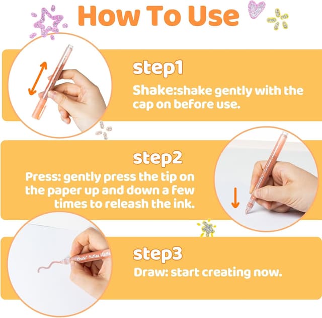 Thumbnail 4 de Ohuhu Calza Stuffers pennarelli glitter metallizzati 18 🎨